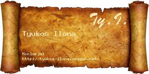 Tyukos Ilona névjegykártya