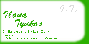 ilona tyukos business card